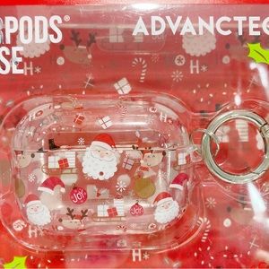 Advanctech  Apple AirPods Pro Santa Clear Case NEW